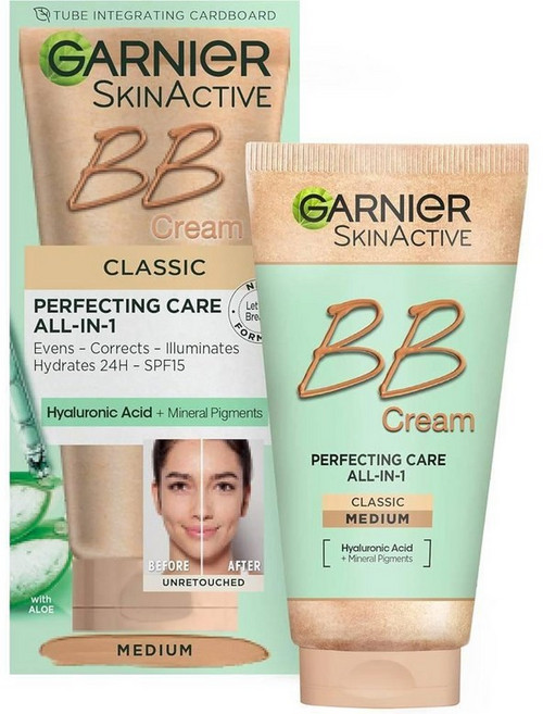 가르니에 스킨액티브 안티-에이지 비비크림 클래식 미디엄 SPF15 Garnier SkinActive BB Cream Classic Medium SPF15 50ml, 1개