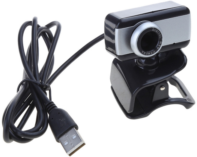 웹캠 내장 스테레오 마이크 PC 카메라 USB 카메라 블랙 휴대용 1개