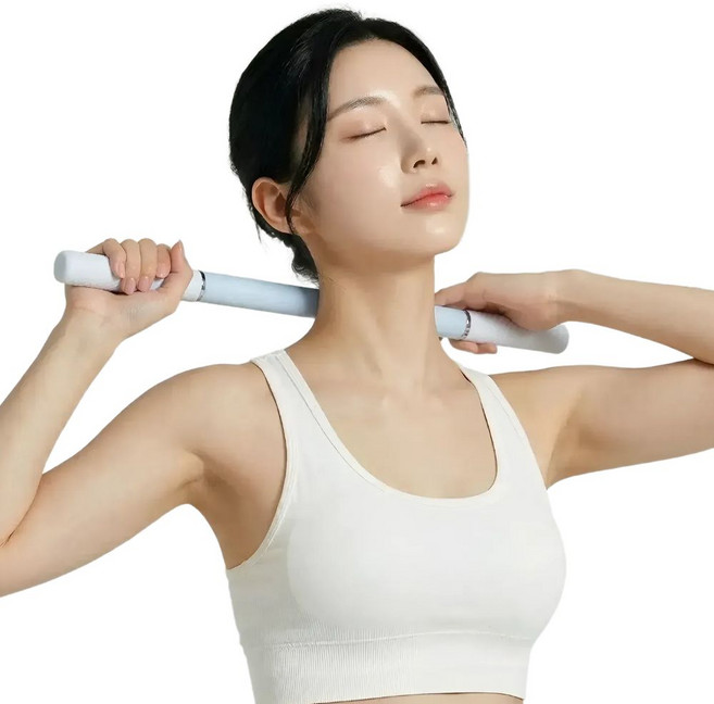 런룩스 마사지스틱 승모근 종아리 시원한 마사지롤러, 라이트블루, 1개