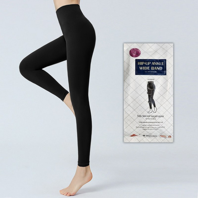 패션파트너 국산 힙업 9부 와이드 밴드 테리 기모 레그쉐이퍼 5단계 압박 몸매 보정 무발 팬티 스타킹