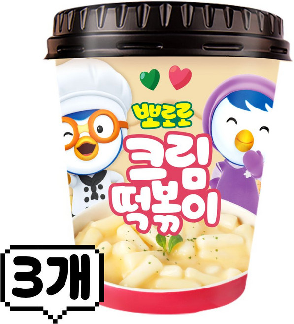 [뽀로로] 크림떡복이 (115g 3개입) (떡복이), 115g, 3개