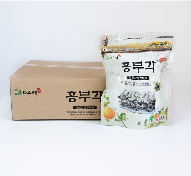 흥부각 김부각 가정용 흥부각기가막혀 남원찹쌀수제김부각 명절선물 밥반찬 술안주 맥주안주 추석선물세트 아이들간식 비건간식 마른안주, 55g, 6개