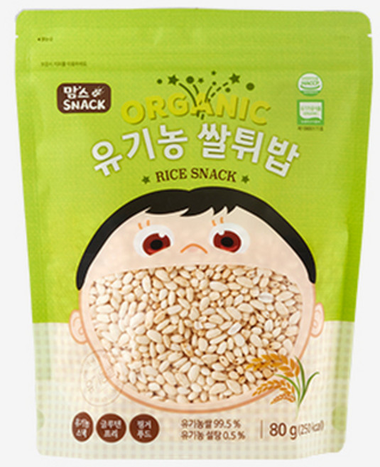 유기농 쌀튀밥, 80g, 5개