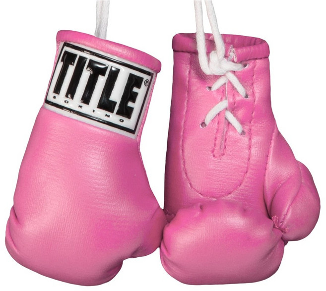 타이틀 미니 복싱글러브 / 권투 킥복싱 UFC MMA 키링, 3.5인치 핑크, 1개