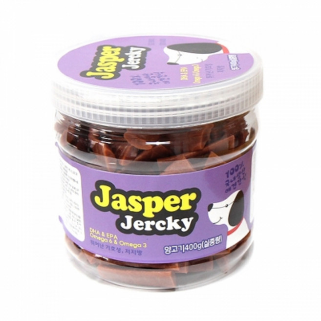 강아지 져키 간식 양고기향 400g 1개 애견 간식 고기, 제스퍼양고기져키400g