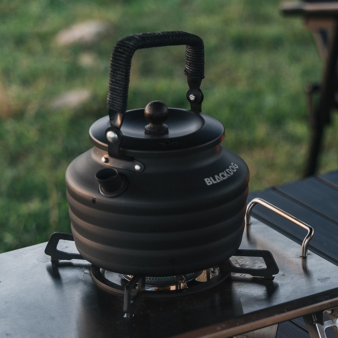 BLACKDOG 캠핑용 알루미늄 주전자 1.3L BD-CJ002, 1개, 나이트 블랙