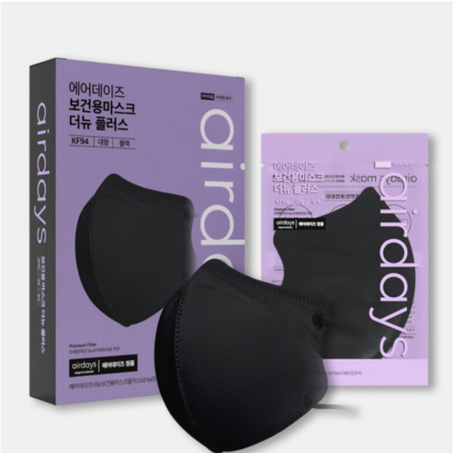 에어데이즈 더 뉴 플러스 보건용 마스크 대형 KF94, 10개입, 4개, 단품없음
