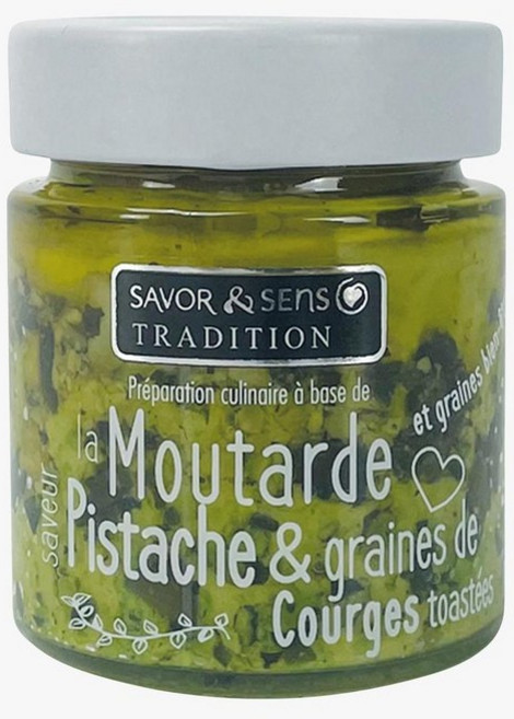프랑스 세이버 앤 센스 Savor & Sens 피스타치오 머스타드 구운 호박씨 소스 130g, 4개