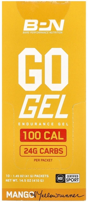 BPN Go Gel Endurance Gel Mango 10 Packets 1.45 oz 41 g Each, BPN, Go Gel, Endurance Gel, Ma - 쿠팡