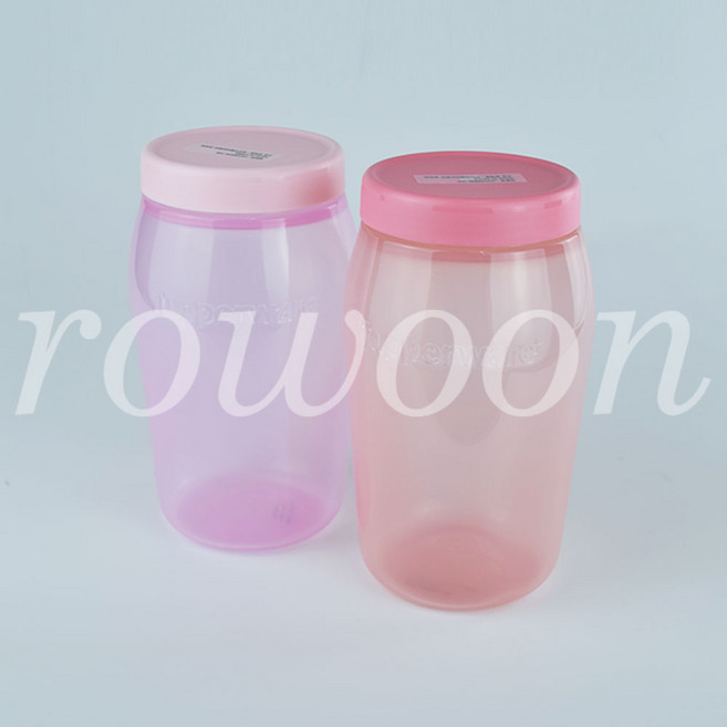 타파웨어 다담자 825ml 2P 핑크 과자통 견과류통 꿀통 쨈병 고추장 된장 소스 저장병, 2개