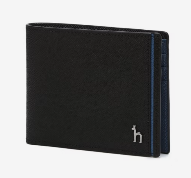 헤지스 컬러 사이드 라인 배색 소가죽 남성 반지갑 (선물포장)