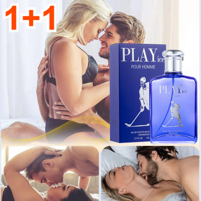 1+1 남성용 롱래스팅 페로몬 퍼퓸 매력적인 향수 아로마 향수, 블랙-100ml*2, 2개, 100ml