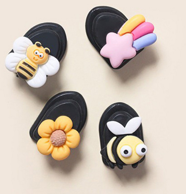 모두달라 차량 마스크 캐릭터 걸이 벽걸이 접착식 후크 고리, 세트 05, 1세트