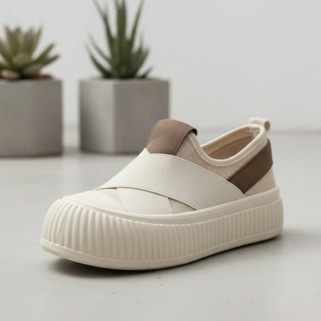 아이위크 여성 키높이 슬립온 스니커즈 봄 가을 캐주얼 단화