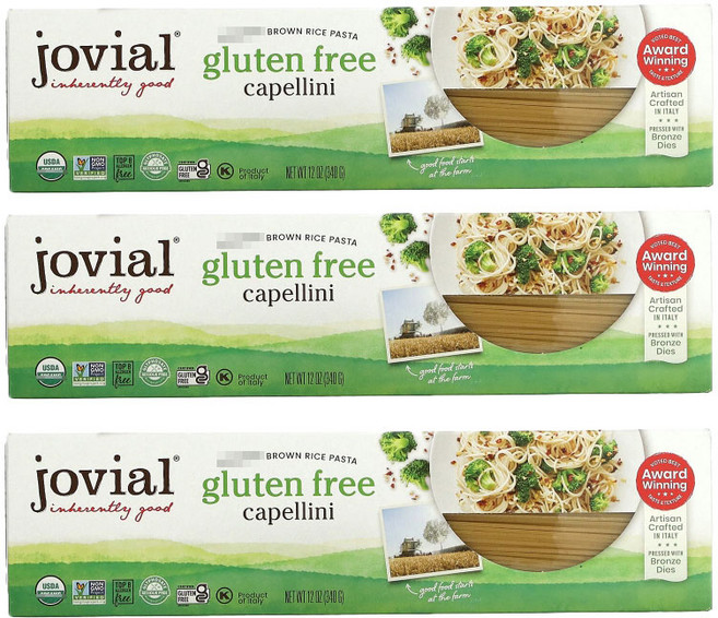 조비알 현미 파스타 브라운 라이스 카펠리니 340g, 3개