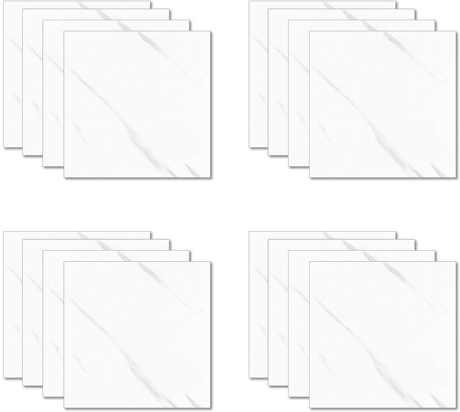 투데이리빙 16p 세트 붙이는 데코 타일 현관 주방 거실 벽면 폼블럭 대리석 시트지 욕실 화장실 바닥 스티커 접착식 셀프 시공 벽타일, 16개, 마블 화이트