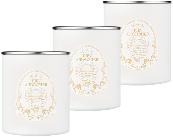 [본사공식몰] 피에브 에어워셔 고체 탈취제 냄새 제거 무향, 250g, 3개