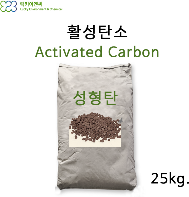 산업용 입상 활성탄(성형탄 4파이) 25kg 도장 부스 탈취용, 1개