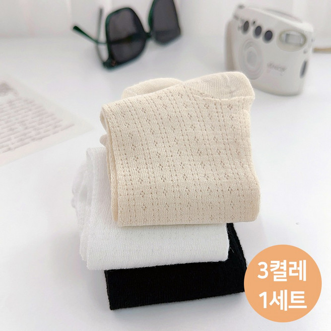 [HaruHaru] 무압박 레이스 시스루 여름 여성 양말 3켤레