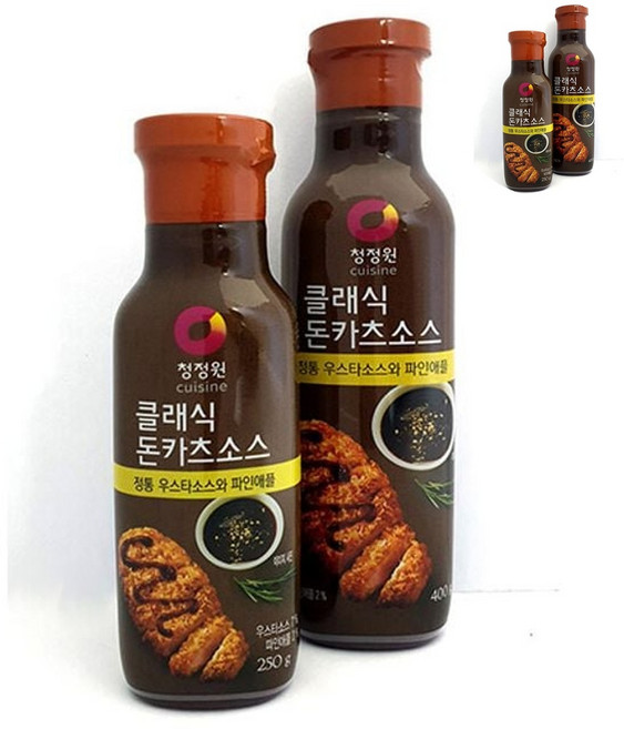 식당소스 청정원 클래식 돈카츠소스 돈까스 소스 드레싱, 400g, 1