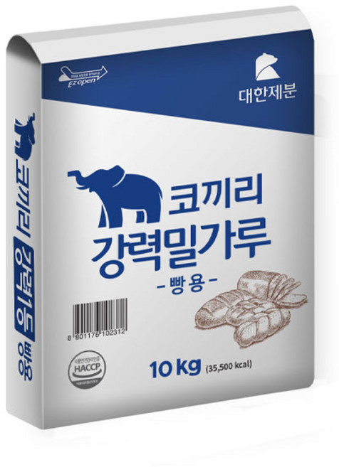 대한제분 코끼리 빵용 강력 밀가루, 10kg, 1개
