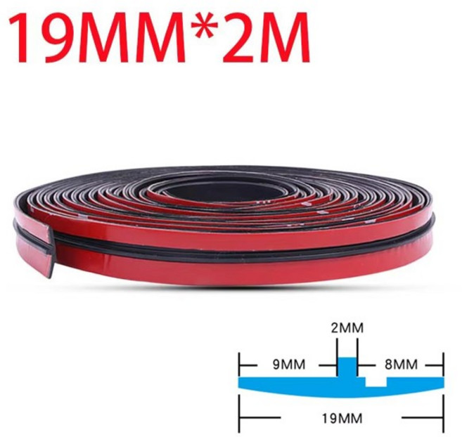 SEAMETAL 고무 자동차 지붕 가장자리 씰링 스트립 방수 T자형 보호 앞유리 창문 방진, 19mm x 8m