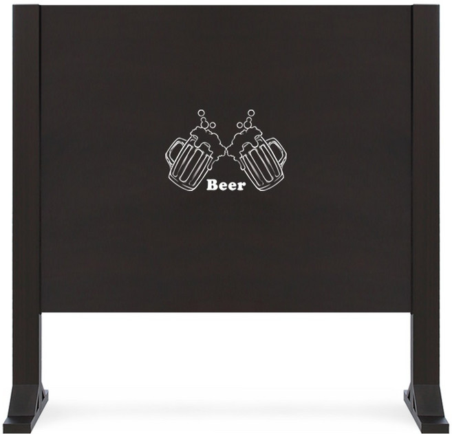 우드림 업소용 인테리어 공간분리 파티션 가림막 칸막이, 다크브라운, 04