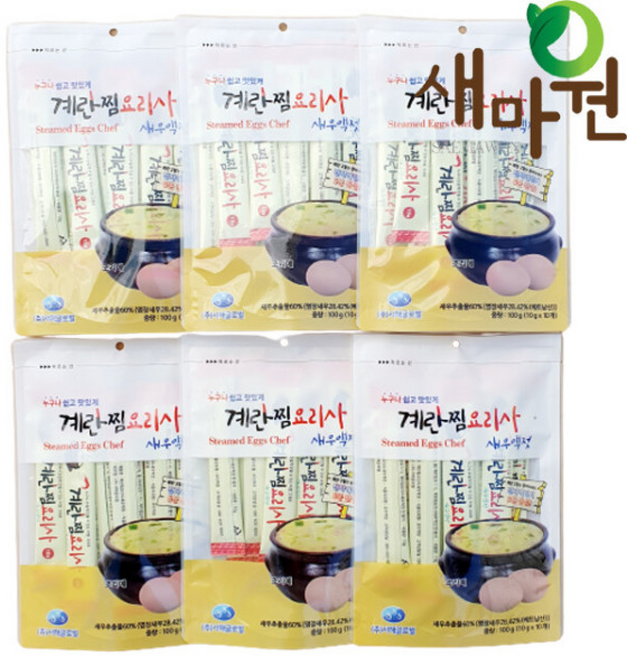 새마원 계란찜 요리사 스틱 (-) - 계란말이 소스, 6개, 10g