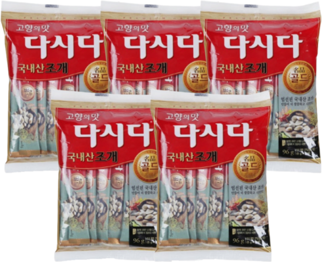 (실온)[CJ제일제당]다시다명품골드조개, 96g, 5개