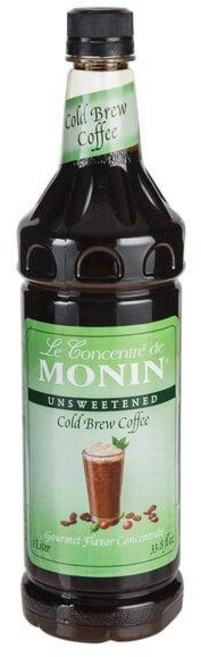미국 모닌 Monin Unsweetened Cold Brew Coffee 무가당 콜드브루 커피 7:1 농축액, 4개