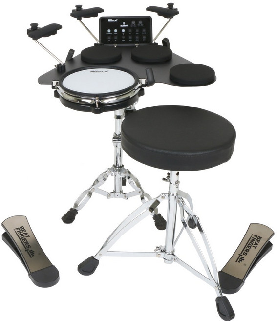 BEAT FINGERS 버스킹용 이동식 블루투스 전자드럼 BF-ED1000 (풀패키지) (스네어스탠드/드럼의자 포함), 1개