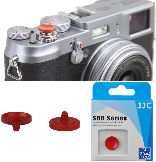 JJC 카메라 소프트버튼 니콘 ZF 후지필름 X-T5 X-E4 X100V 셔터버튼, 1개, 오목 -레드