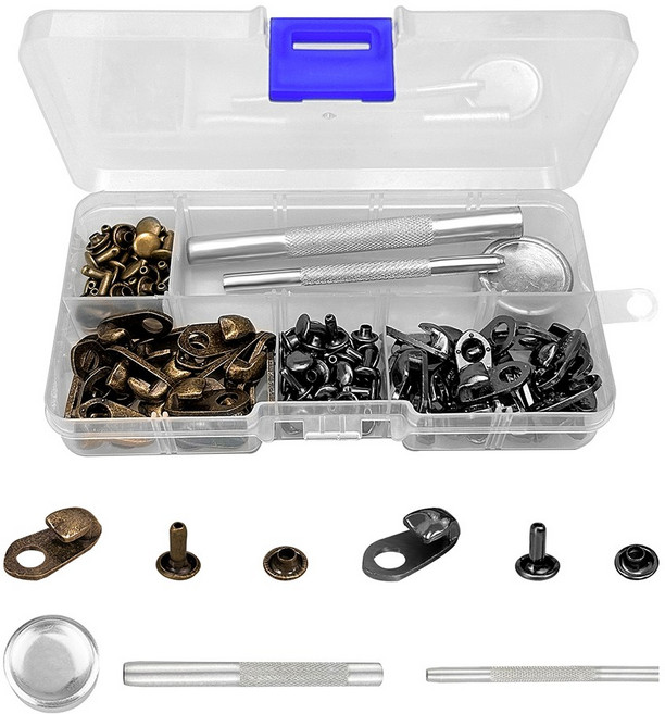 56 세트 리벳이 달린 레이스 버클 레이스 버클 후크 부츠 안전 레이스 버클 등산용 부츠 안전 레이스 버클 하이킹 등산 트레킹 수리용 가죽 (청동 건메탈)