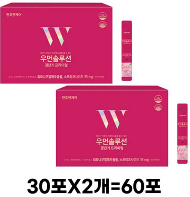 천호엔케어 우먼솔루션 갱년기 프리미엄 30p, 600ml, 10개