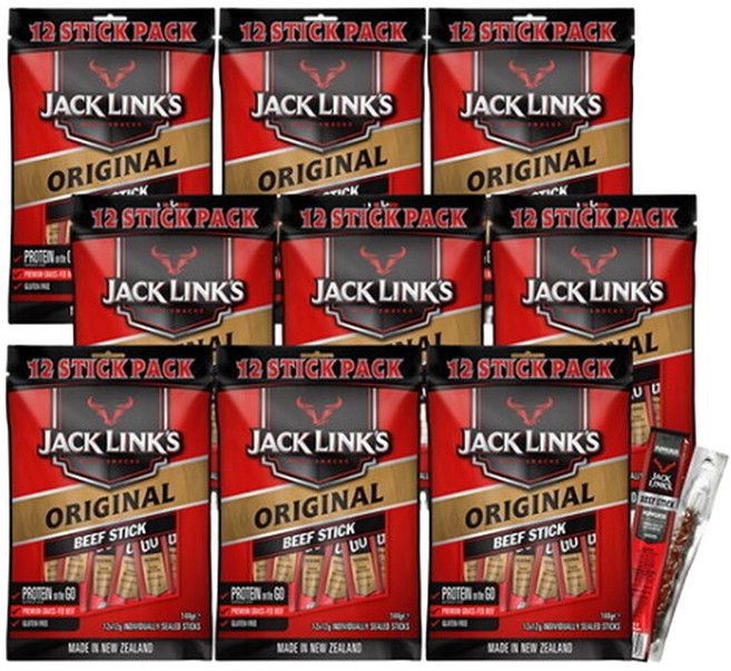 잭링크스 비프스틱 오리지널 12gX12개X9팩(108개) 육포 소고기육포, 9개, 12g