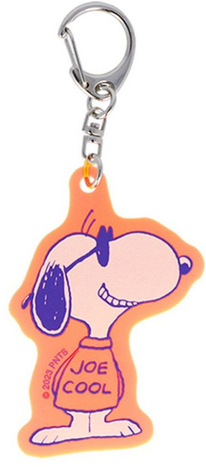 史努比 SNOOPY 造型壓克力鑰匙圈, 1個, 墨鏡橘