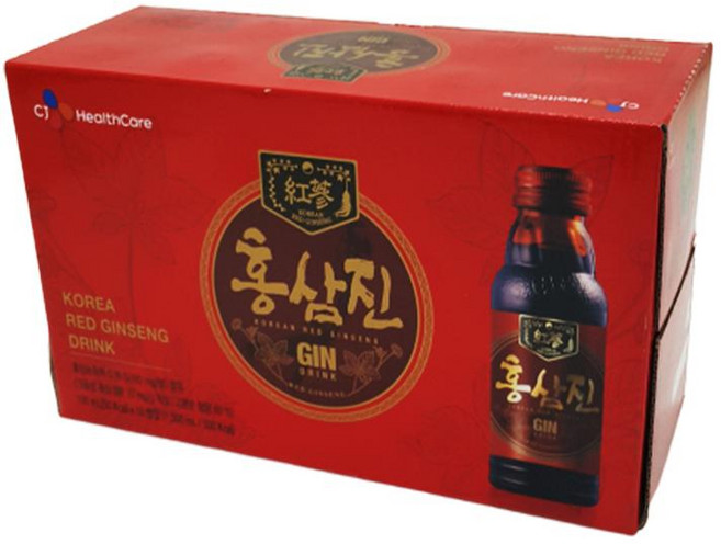 CJ헬스케어 홍삼진 음료, 10개, 100ml