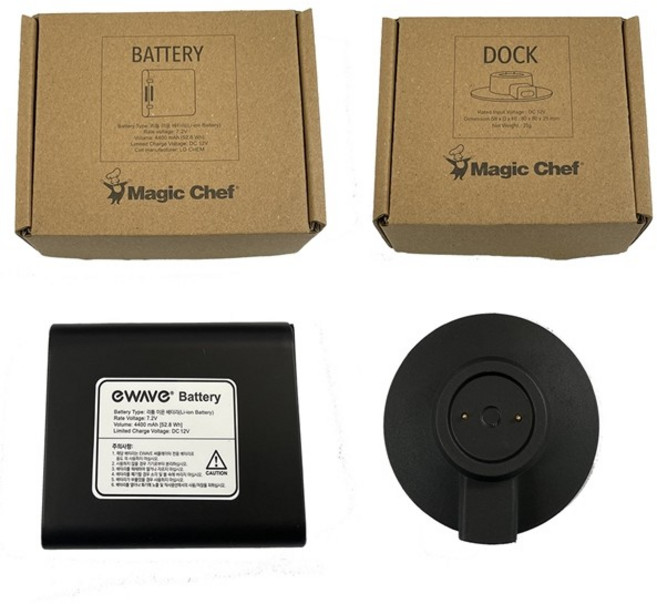 매직쉐프 매직쉐프 선풍기 MEAC-Y02OG/GG 전용 배터리 + 충전독, MEAC-Y02OG/GG 전용 배터리+독