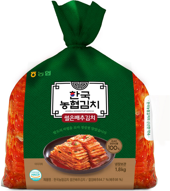 한국농협김치 썰은 배추김치 1.8kg, 1개