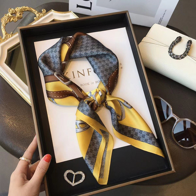 예쁜 실키 패션 스카프 사각 75cm