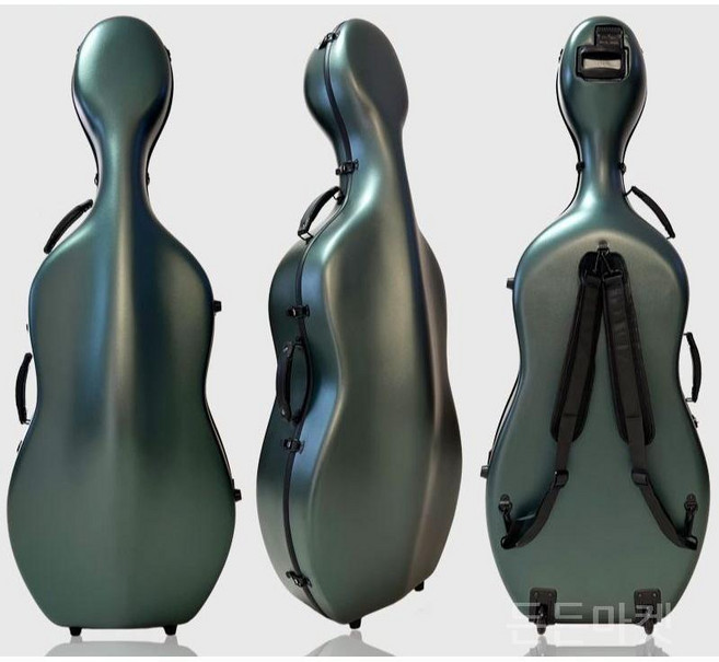 첼로케이스 첼로 가방 4/4 1/4 3/4 경량 하드케이스 색상다양, 1개