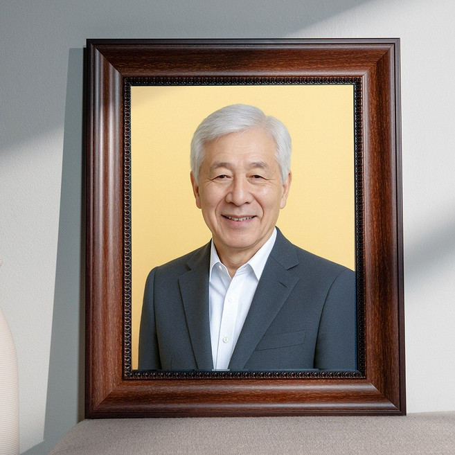 영정사진 장수사진 반무광 라미코팅 액자제작 장례용 차례용 보정 전문가 합성 복원 (당일제작), 1개, 모던아트