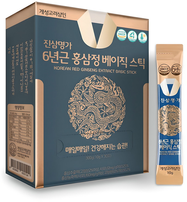 개성고려삼인 진삼명가 6년근 홍삼정 베이직 스틱 30p, 300g, 1개