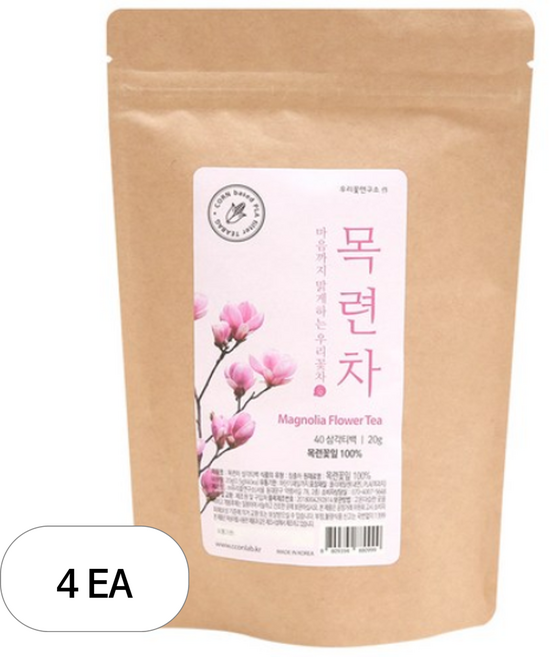 우리꽃연구소 목련차 삼각티백, 500mg, 40개입, 4개