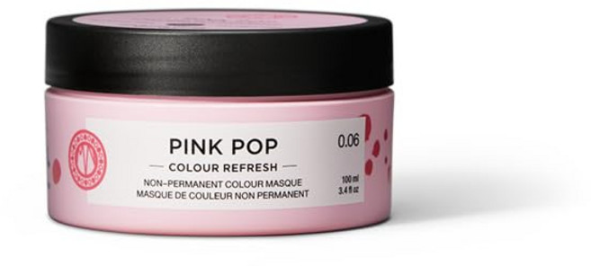 마리아 닐라 컬러 레시 핑크 팝 헤어 마스크 반영구 색소 100% & 설페이트파라벤 프리, 3.38 Fl Oz (Pack