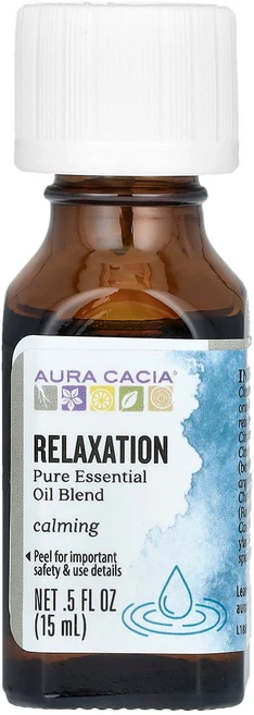 Aura Cacia 순수 에센셜 오일 혼합물 릴랙싱 15ml(0.5fl oz) Cacia (아우라 카시아), Aura Cacia (아우라 카시아) Cacia, 순수 - 쿠팡