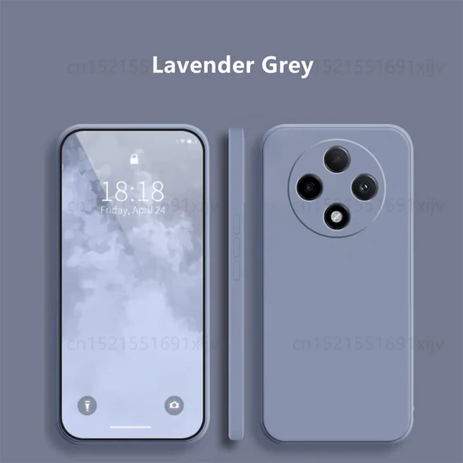 Xiaomi Poco C75 커버 Funda Coque 용 케이스 기존 액체 실리콘 소프트 TPU 전화 범퍼, 01 For Poco C75, 02 Lavender Grey