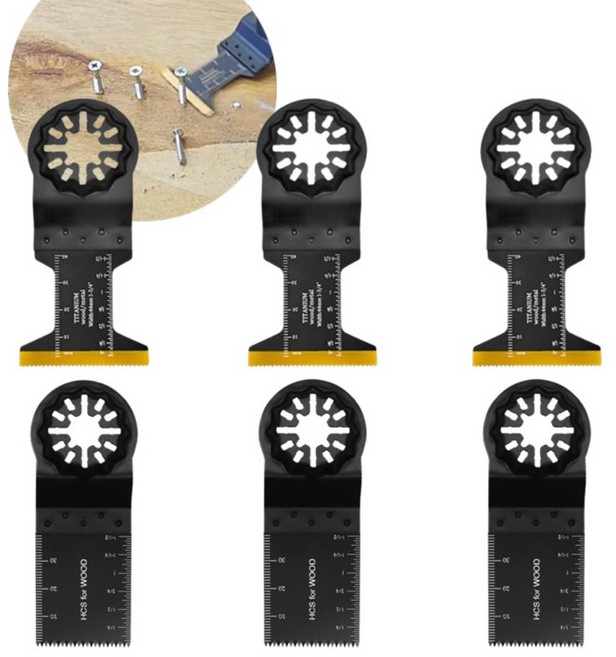 BINSTORE 스타락 멀티커터 날 34mm 우드용 메탈용 6개입, 6개
