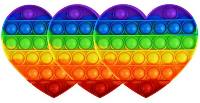 버블 푸쉬팝 무지개하트 보드게임 3p, 혼합색상, 1개