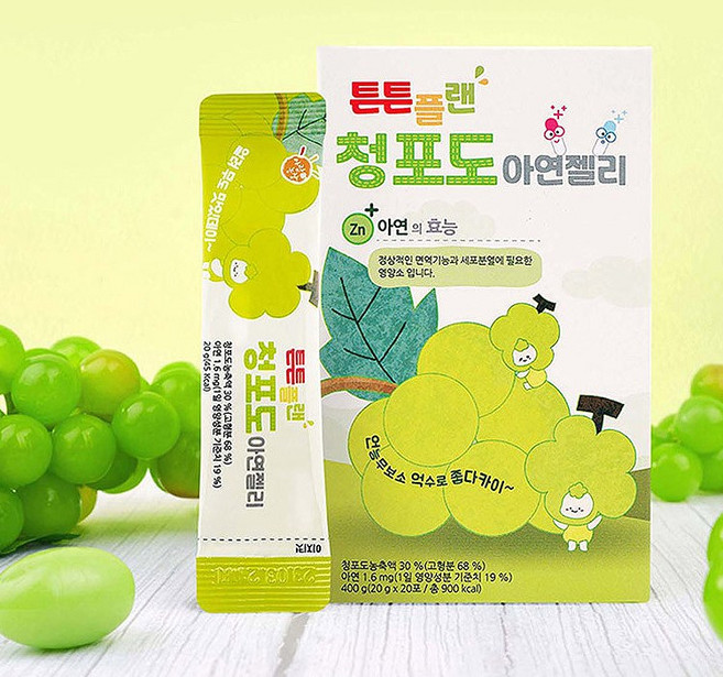 아람농장 튼튼플랜 청포도 아연젤리 20p, 1개, 400g